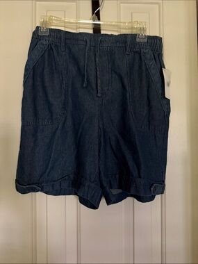 Gloria Vanderbilt Dark Blue High Waist Denim Shorts
